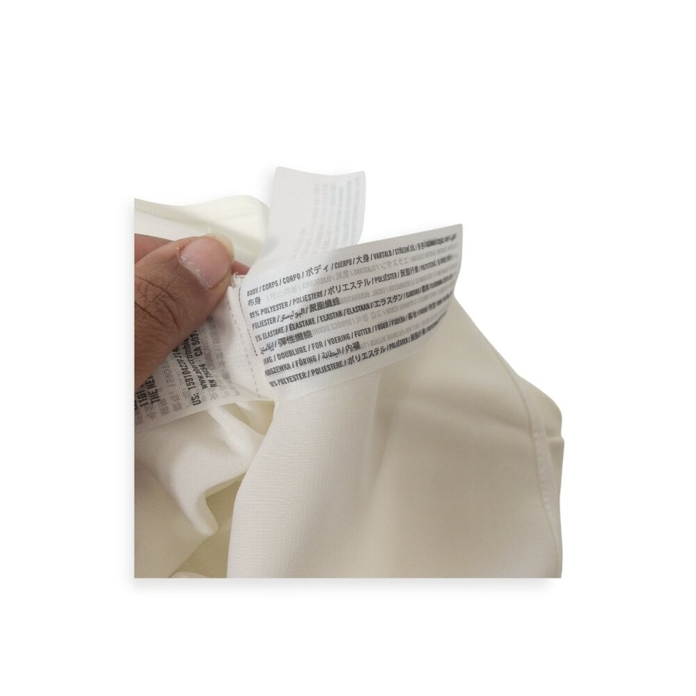 Abercrombie and Fitch White One Shoulder Dress SZ S Skort Bottom Mini Dress - Picture 4 of 9